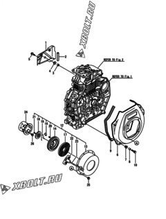  Двигатель Yanmar L70N6-PYST, узел -  Пусковое устройство 