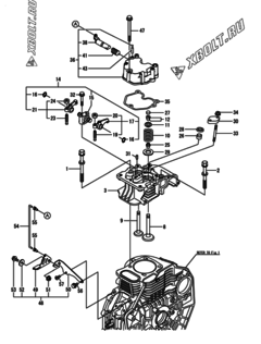  Двигатель Yanmar L70N6-PYT, узел -  Головка блока цилиндров (ГБЦ) 