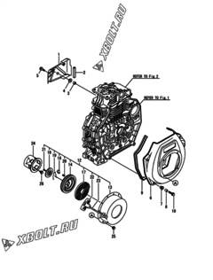 Двигатель Yanmar L70N6-PYT, узел -  Пусковое устройство 