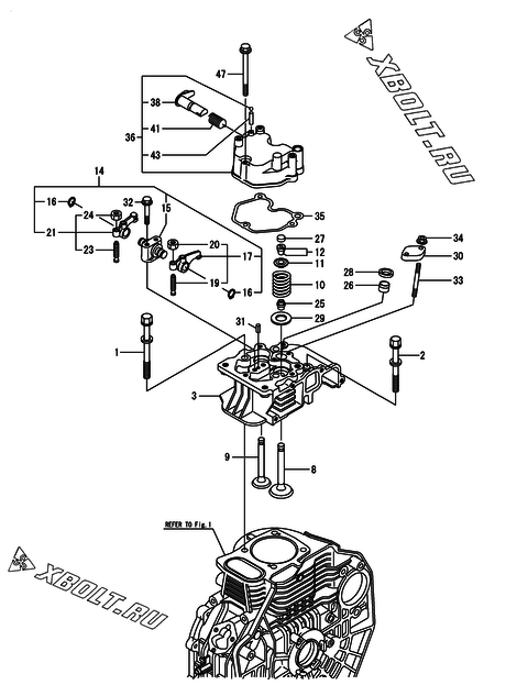  Головка блока цилиндров (ГБЦ) двигателя Yanmar L70N6-PEYST