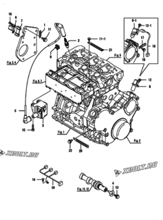  Двигатель Yanmar 3GPF88-H/HP/HU, узел -  Система зажигания 