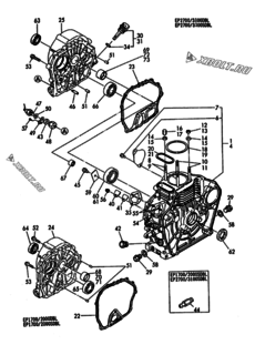  Двигатель Yanmar EP2700/3100S, узел -  Блок цилиндров 