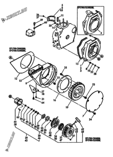  Двигатель Yanmar EP1700/2000, узел -  Пусковое устройство 