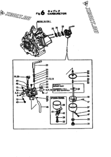  Двигатель Yanmar EP1200/1500, узел -  Карбюратор 