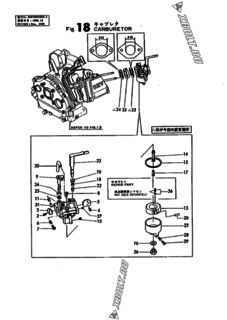  Двигатель Yanmar EP3000/3500, узел -  Карбюратор 