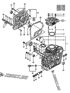  Двигатель Yanmar YDG305S-N(91, узел -  Блок цилиндров 