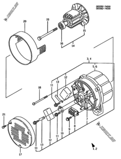  Двигатель Yanmar YDG305S-N(91, узел -  Генератор 
