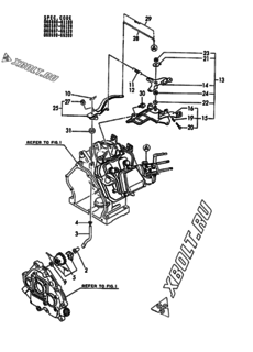  Двигатель Yanmar EP2500BL-61, узел -  Регулятор оборотов и прибор управления 