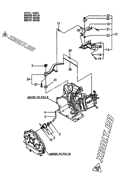  Регулятор оборотов и прибор управления двигателя Yanmar EP3000BL-51