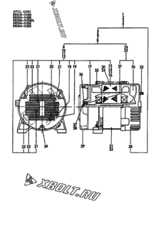  Двигатель Yanmar EP3000BL-51, узел -  Генератор 