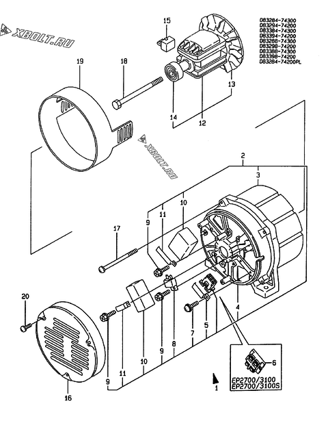  Генератор двигателя Yanmar EP1700/2000