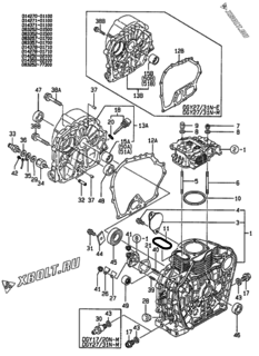  Двигатель Yanmar DGY27/31N-M, узел -  Блок цилиндров 