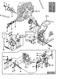  Двигатель Yanmar DGY27/31N-M, узел -  Масляный насос 