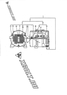  Двигатель Yanmar YGC6SS-TY, узел -  Генератор 