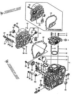  Двигатель Yanmar EP27/3100SDB, узел -  Блок цилиндров 