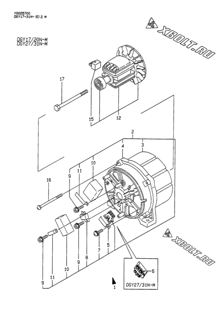  Генератор двигателя Yanmar DGY17/20N-M