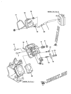  Двигатель Yanmar GA140SHPSK, узел -  Головка блока цилиндров (ГБЦ) 