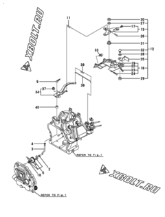  Двигатель Yanmar GA140SHPSK, узел -  Регулятор оборотов и прибор управления 