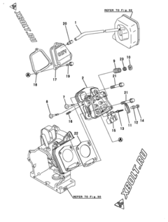  Двигатель Yanmar GA240SEHPSK, узел -  Головка блока цилиндров (ГБЦ) 