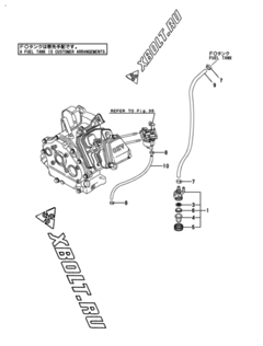  Двигатель Yanmar GA240SEHPSK, узел -  Топливопровод 