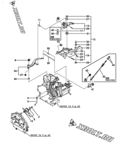  Двигатель Yanmar GA240SEHPSK, узел -  Регулятор оборотов и прибор управления 