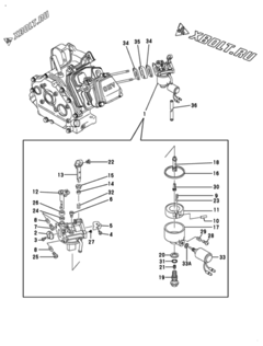  Двигатель Yanmar GA340SEHPSK, узел -  Карбюратор 
