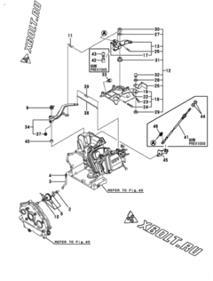  Двигатель Yanmar GA340SEHPSK, узел -  Регулятор оборотов и прибор управления 
