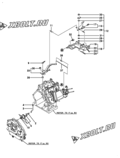 Двигатель Yanmar GA210SHPS, узел -  Регулятор оборотов и прибор управления 