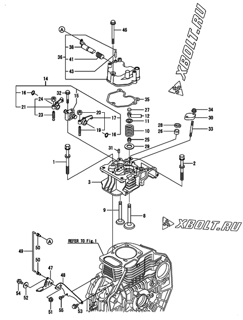  Головка блока цилиндров (ГБЦ) двигателя Yanmar L70N6-GEY