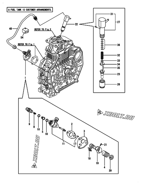  Топливный насос высокого давления (ТНВД) двигателя Yanmar L70N6-GEY