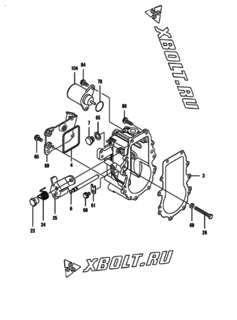  Двигатель Yanmar 3TNV88-BGHK, узел -  Регулятор оборотов 