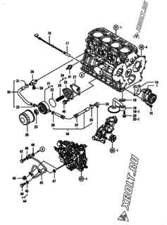  Двигатель Yanmar YPU45V, узел -  Система смазки 