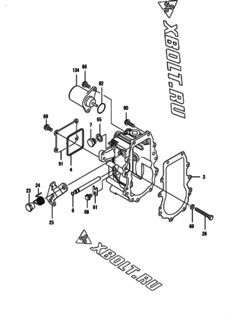  Двигатель Yanmar YPU45V, узел -  Регулятор оборотов 