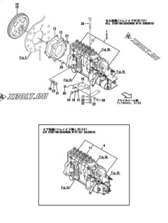  Двигатель Yanmar 6HAL2, узел -  Топливный насос высокого давления (ТНВД) 