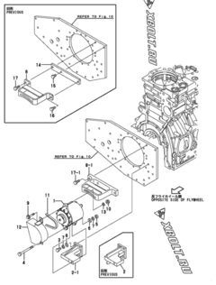  Двигатель Yanmar AY20L-PPR, узел -  Генератор 