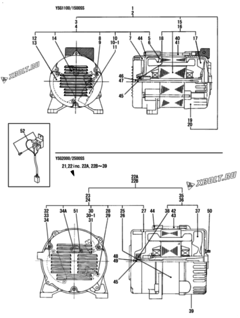  Двигатель Yanmar YSG2000SS, узел -  Генератор 