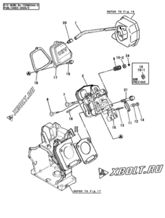  Двигатель Yanmar GA240DEGY, узел -  Головка блока цилиндров (ГБЦ) 