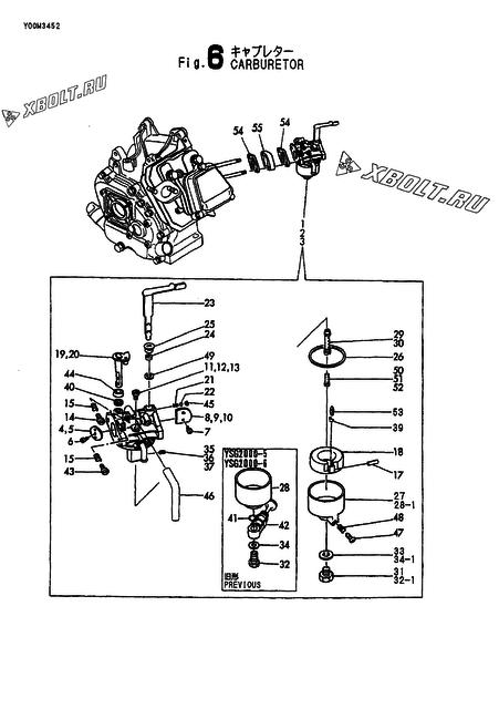  Карбюратор двигателя Yanmar YSG1500-6