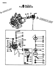  Двигатель Yanmar YSG2000-5, узел -  Карбюратор 