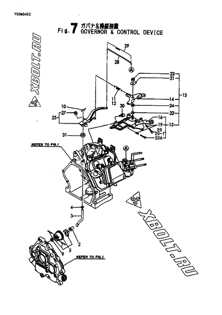  Регулятор оборотов и прибор управления двигателя Yanmar YSG2000-5