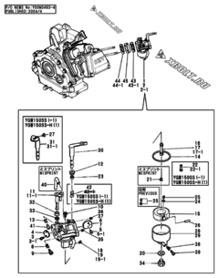  Двигатель Yanmar YGW150SS-H(1, узел -  Карбюратор 