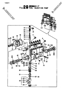  Двигатель Yanmar 6CXL-DTA, узел -  Топливный насос высокого давления (ТНВД) 