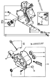  Двигатель Yanmar GA240, узел -  Блок цилиндров 