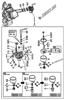  Двигатель Yanmar YSG1500A-5/6, узел -  Карбюратор 