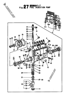  Двигатель Yanmar 6CXL-DTGB, узел -  Топливный насос высокого давления (ТНВД) 