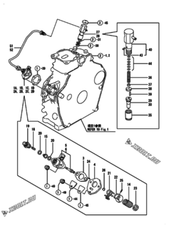  Двигатель Yanmar YDG200SS-5/6, узел -  Топливный насос высокого давления (ТНВД) 
