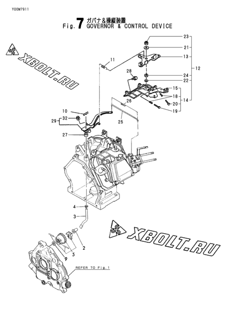 Регулятор оборотов и прибор управления двигателя Yanmar GA180DGY1
