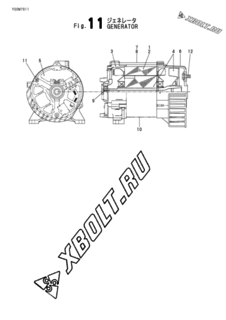  Двигатель Yanmar YSG2400A-5/6, узел -  Генератор 