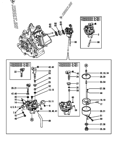 Карбюратор двигателя Yanmar GA220DEGY