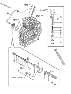  Двигатель Yanmar YMP-M7, узел -  Топливный насос высокого давления (ТНВД) 